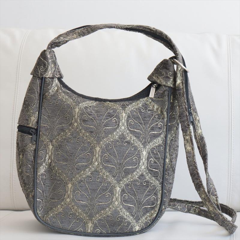 ショルダーバッグ　変形タイプ　トルコ製クレスト　グレー | ブランド登録なし