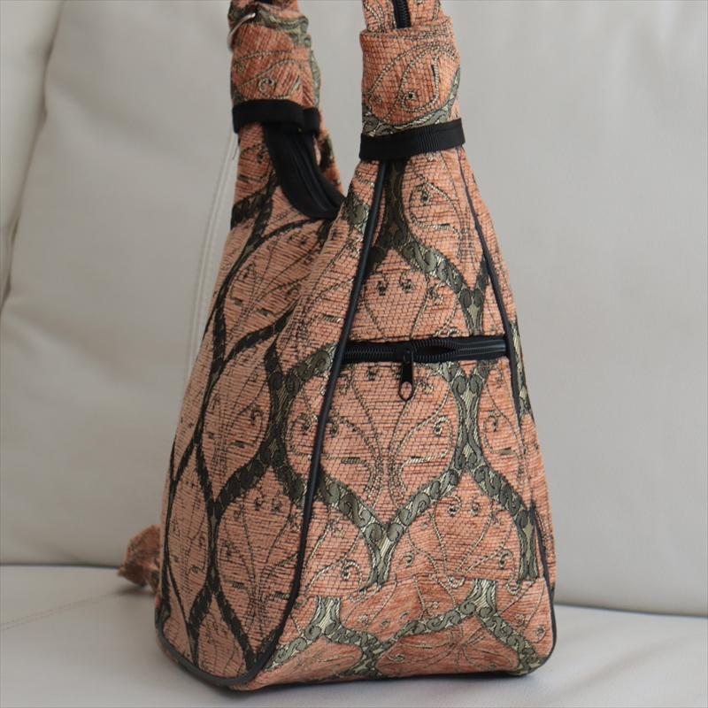 ショルダーバッグ　変形タイプ　トルコ製クレスト　パステルオレンジ | ブランド登録なし | 01