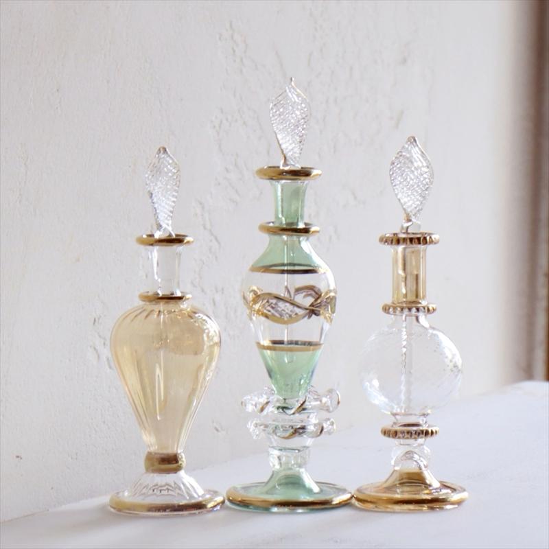 アンティークガラス香水瓶3本セット