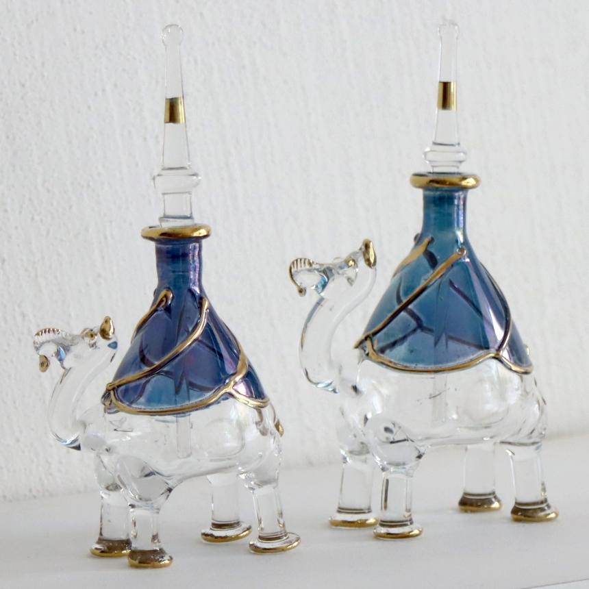 エジプト香水瓶 ラクダ 2頭セット ブルー : インプレッションオブ
