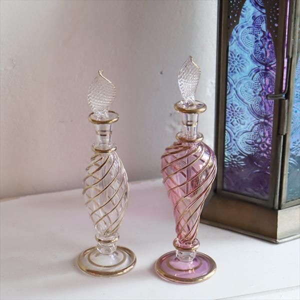 エジプトガラス香水瓶 Egyptian Perfume Bottle 2本セット ファラオ