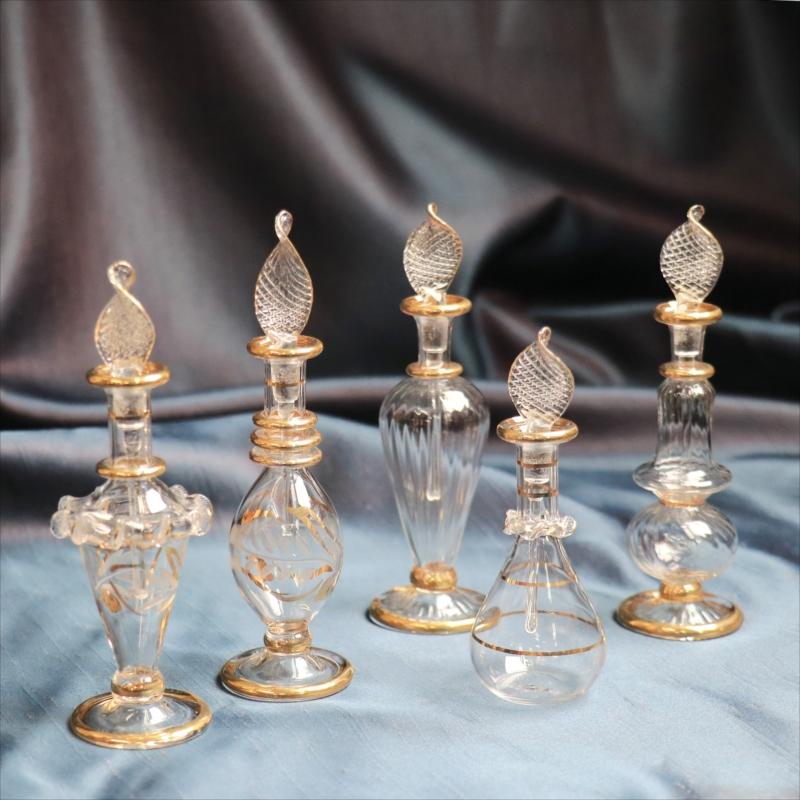 エジプト香水瓶　5本セット　ガラスボトル　クリア |  | 01