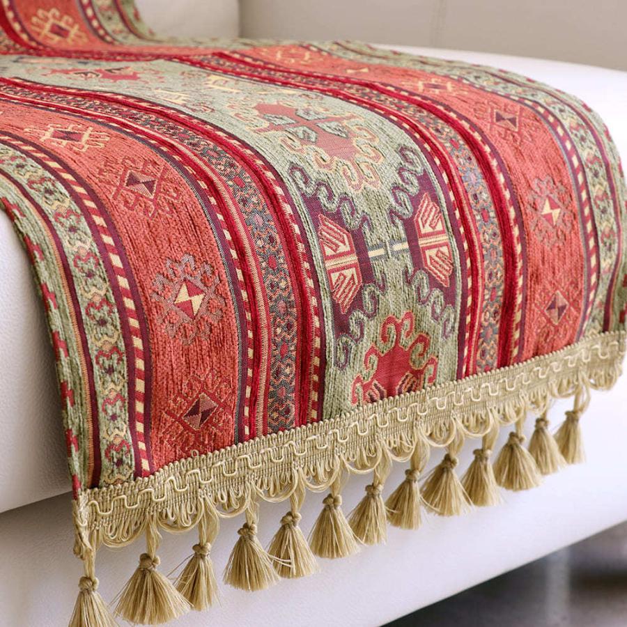 テーブルランナー140cm/ベッドスロー アジデルハ ピスタチオグリーン【トルコ シュニール素材】 | ブランド登録なし | 03