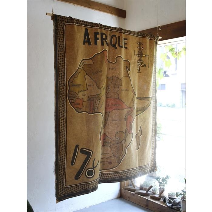 アフリカの泥染布 Mud Cloth Mali, African textile  166x146cm アフリカ大陸の古地図　大サイズ | ブランド登録なし | 01