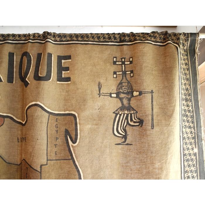 アフリカの泥染布 Mud Cloth Mali, African textile  166x146cm アフリカ大陸の古地図　大サイズ | ブランド登録なし | 02