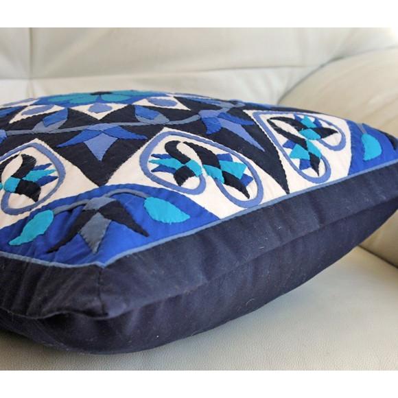 ハンドアップリケ コットンクッションカバー ハーヤ メーヤーKheyamiaー48x49cm | ブランド登録なし | 01