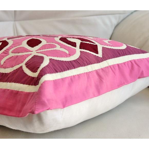 ハンドアップリケ コットンクッションカバー ハーヤ メーヤーKheyamiaー49x48cm | ブランド登録なし | 01