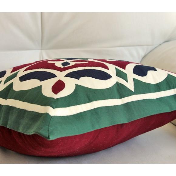 ハンドアップリケ コットンクッションカバー ハーヤ メーヤーKheyamiaー49x49cm | ブランド登録なし | 01