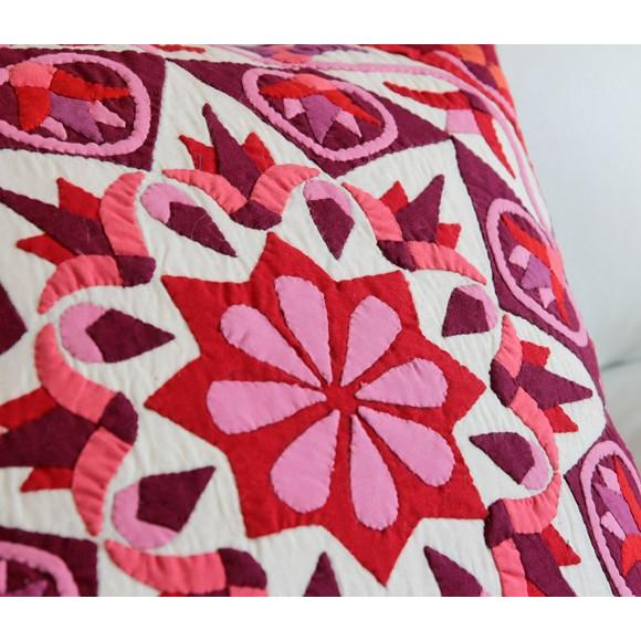 ハンドアップリケ コットンクッションカバー ハーヤ メーヤーKheyamiaー48x48cm | ブランド登録なし | 02