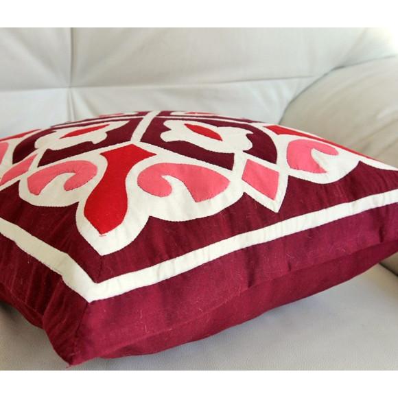 ハンドアップリケ コットンクッションカバー ハーヤ メーヤーKheyamiaー48x49cm | ブランド登録なし | 01