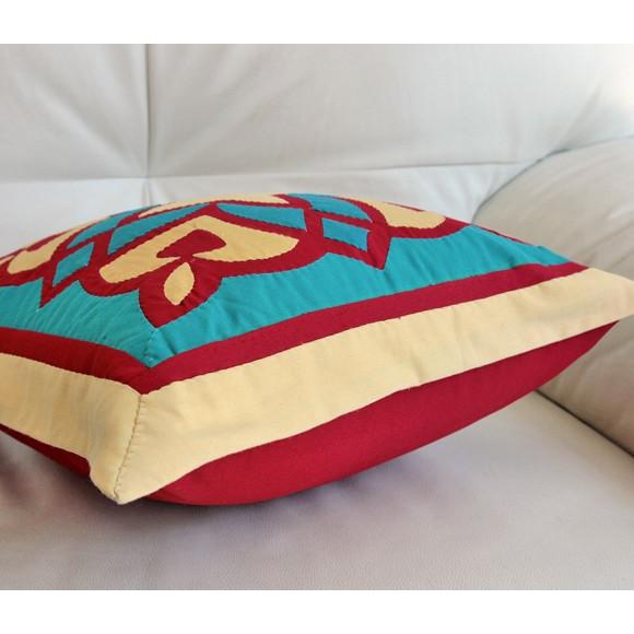 ハンドアップリケ コットンクッションカバー ハーヤ メーヤーKheyamiaー45x44cm | ブランド登録なし | 01