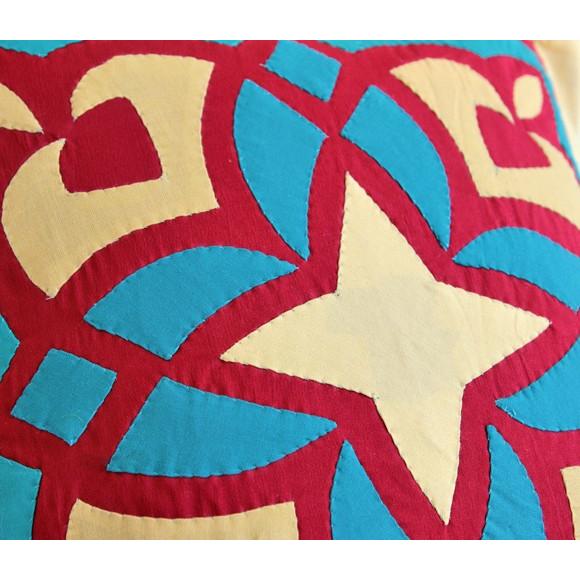 ハンドアップリケ コットンクッションカバー ハーヤ メーヤーKheyamiaー45x44cm | ブランド登録なし | 02