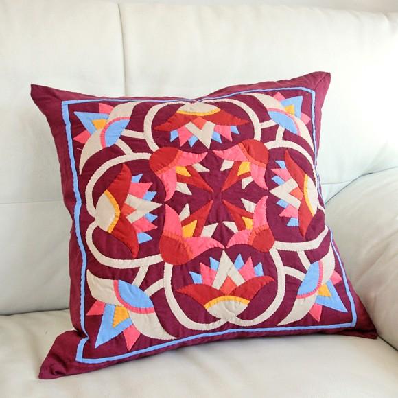 難あり 訳あり ハンドアップリケ コットンクッションカバー ハーヤ メーヤーKheyamiaー45x45cm イスラミックデザインが美しいエジプトの手仕事 | ブランド登録なし