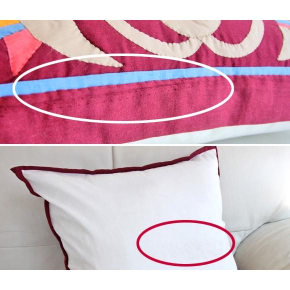 難あり 訳あり ハンドアップリケ コットンクッションカバー ハーヤ メーヤーKheyamiaー45x45cm イスラミックデザインが美しいエジプトの手仕事 | ブランド登録なし | 01