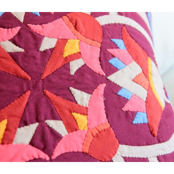 難あり 訳あり ハンドアップリケ コットンクッションカバー ハーヤ メーヤーKheyamiaー45x45cm イスラミックデザインが美しいエジプトの手仕事 | ブランド登録なし | 02