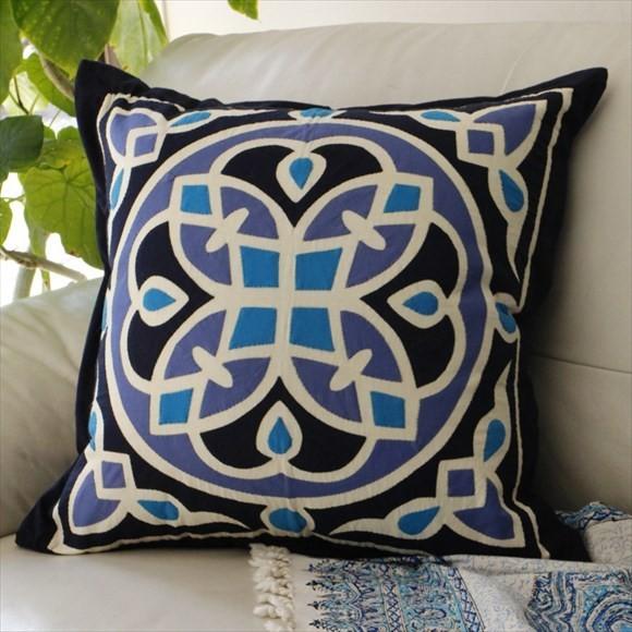 エジプト ハーヤメーヤ57x57cmイスラミックデザインが美しいエジプトの手仕事 クッションカバー | ブランド登録なし