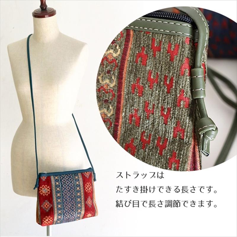 トルコデザインのショルダーバッグ シュニール素材フラワーデザイン/ブラック | ブランド登録なし | 04