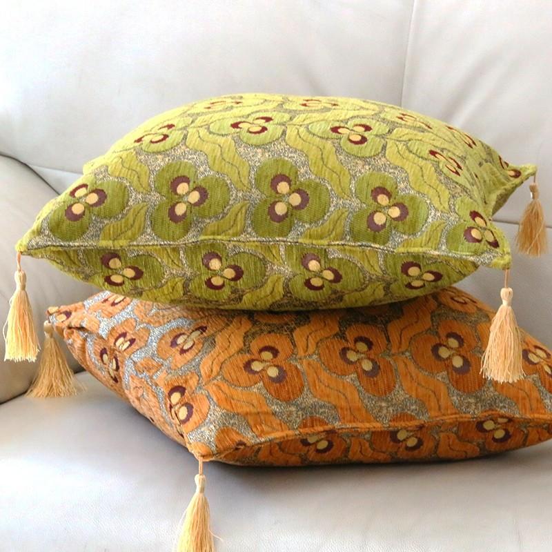 クッションカバー 45×45 高級感 【トルコ雑貨】シュニール素材の