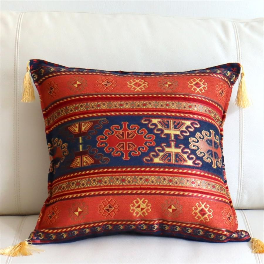 クッションカバー 45x45cm トルコデザイン シュニール素材のクッション