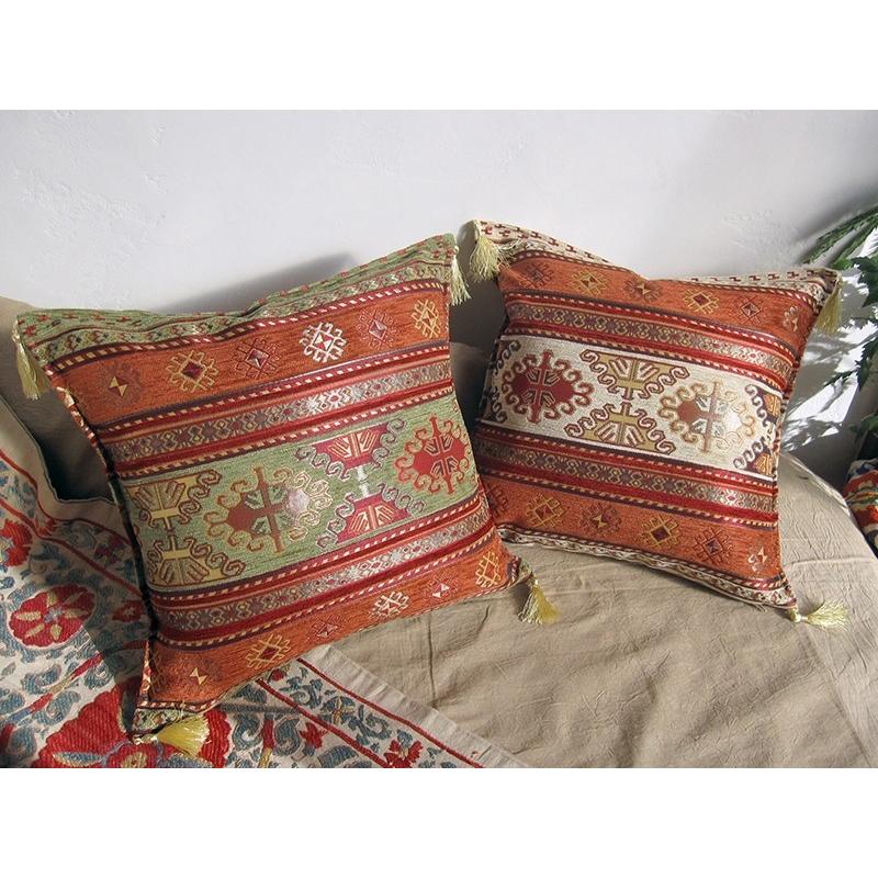 クッションカバー45x45cm トルコデザイン シュニール素材のクッション