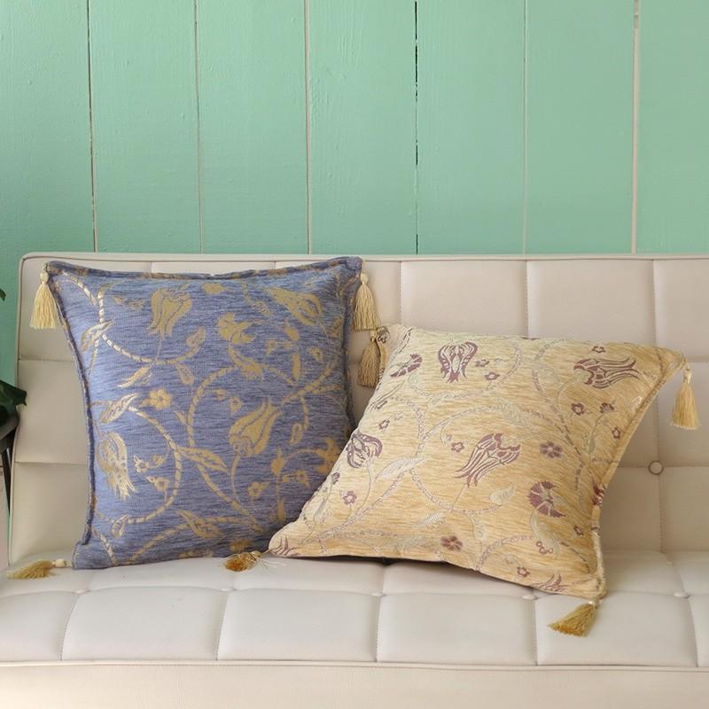 クッションカバー43x43cm トルコデザイン シュニール素材のクッション