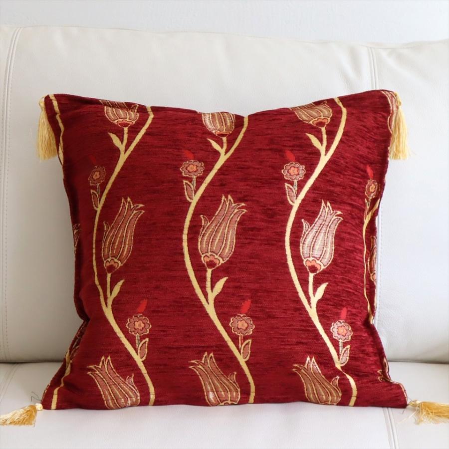 クッションカバー　トルコ製 クッションカバー 45x45cm トルコデザイン シュニール素材のクッション