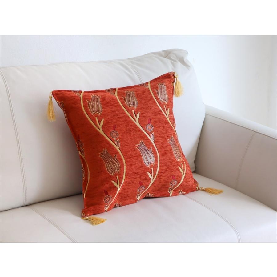 クッションカバー 45x45cm トルコデザイン シュニール素材のクッション