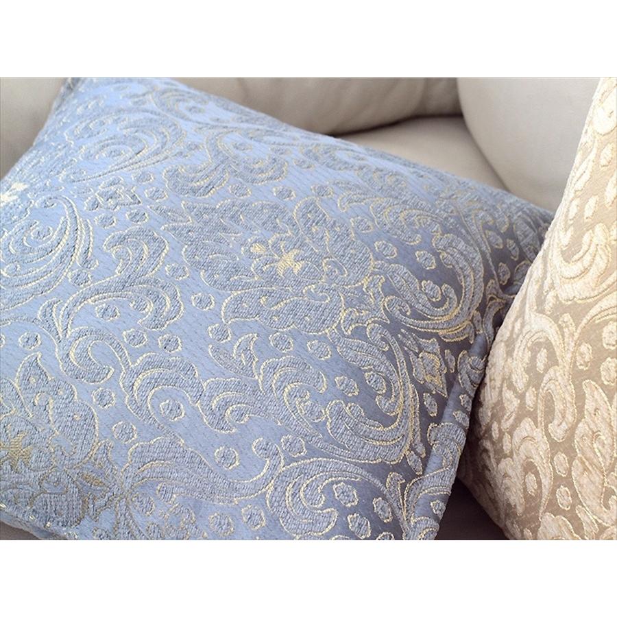 クッションカバー 45×45 高級感 トルコ エユップ スカイブルー