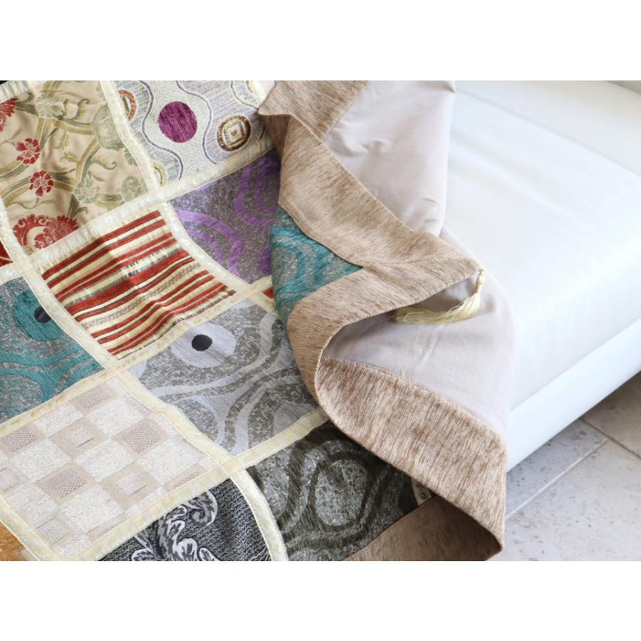 ソファカバー マルチカバー 150cm正方形 パッチワーク シュニール素材 インテリアファブリック トルコ製 | ブランド登録なし | 04
