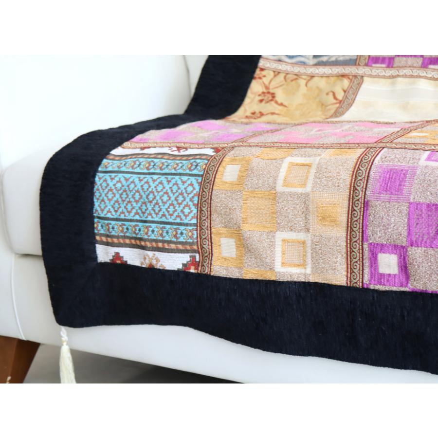 ソファカバー マルチカバー 150cm正方形 パッチワーク シュニール素材 インテリアファブリック トルコ製 | ブランド登録なし | 03