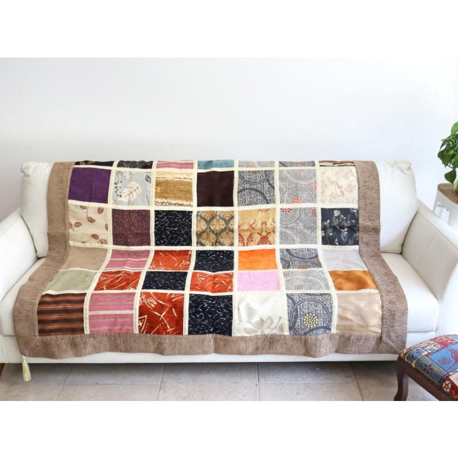 ソファカバー マルチカバー 150cm正方形 パッチワーク シュニール素材 インテリアファブリック トルコ製 | ブランド登録なし | 01