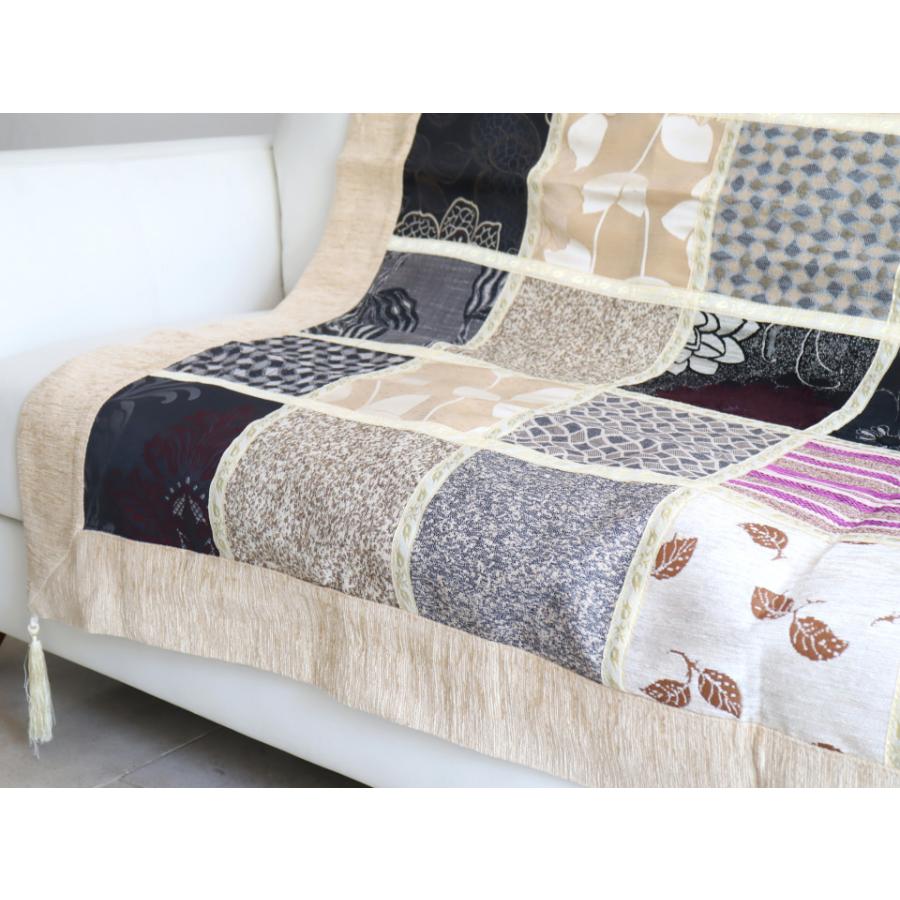 ソファカバー マルチカバー 150cm正方形 パッチワーク シュニール素材 インテリアファブリック トルコ製 | ブランド登録なし | 03