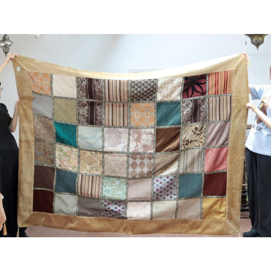 マルチカバー・ベッドカバー【トルコ・パッチワーク柄】 ベッドカバー ベッドスプレッド シングルサイズ パッチワーク