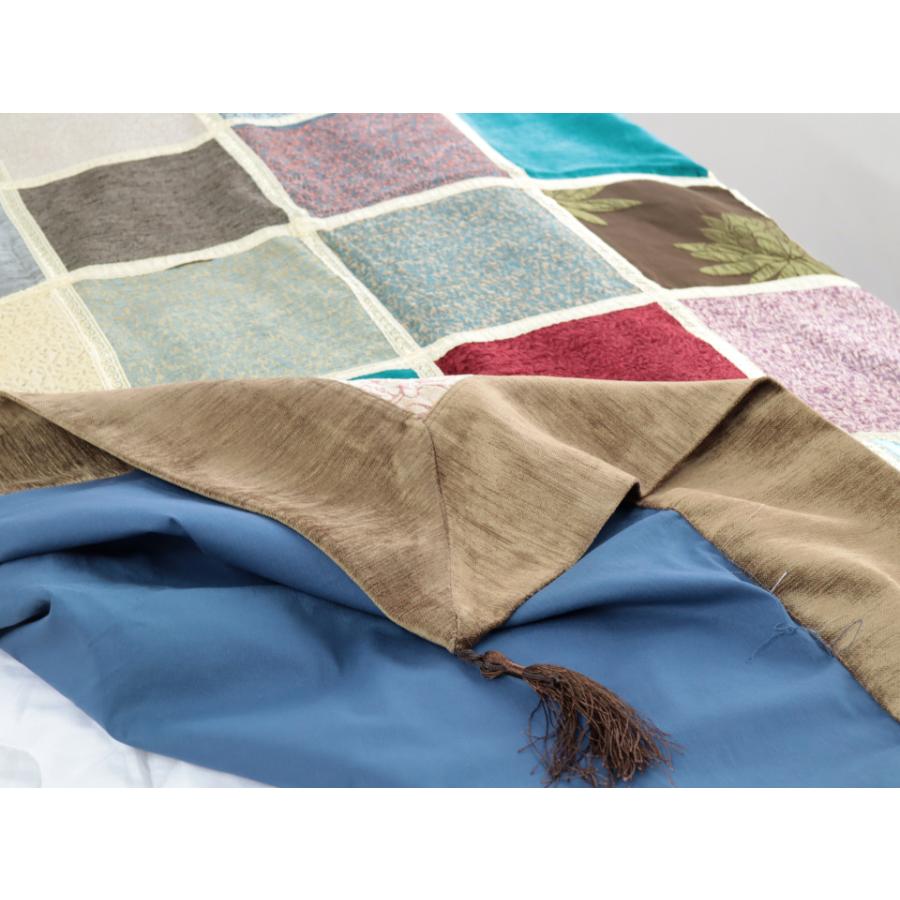 ベッドカバー ベッドスプレッド シングルサイズ パッチワーク シュニール素材 インテリアファブリック トルコ製 | ブランド登録なし | 04