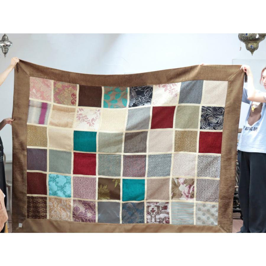 ベッドカバー ベッドスプレッド シングルサイズ パッチワーク シュニール素材 インテリアファブリック トルコ製 | ブランド登録なし | 05