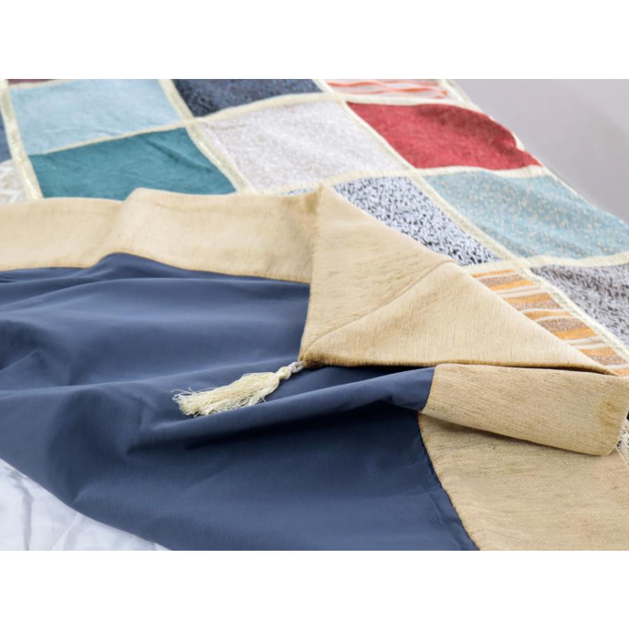 ベッドカバー ベッドスプレッド シングルサイズ パッチワーク シュニール素材 インテリアファブリック トルコ製 | ブランド登録なし | 04