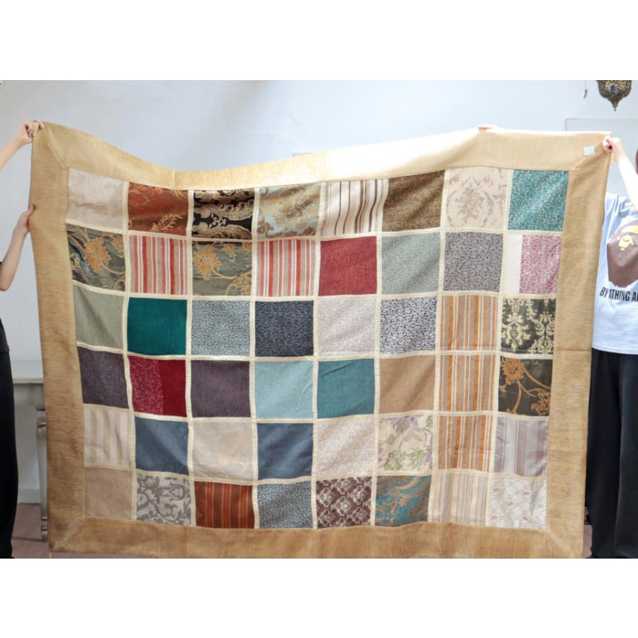 ベッドカバー ベッドスプレッド シングルサイズ パッチワーク シュニール素材 インテリアファブリック トルコ製 | ブランド登録なし | 05