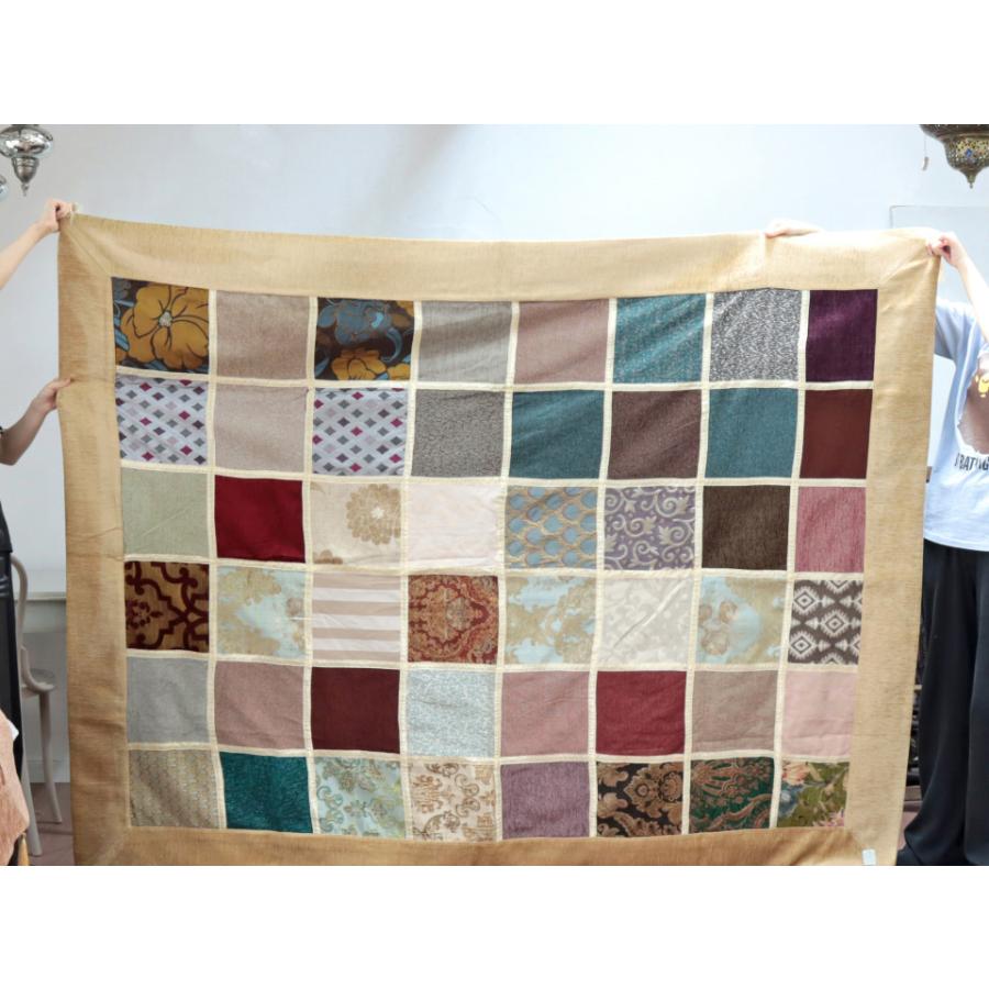 ベッドカバー ベッドスプレッド シングルサイズ パッチワーク シュニール素材 インテリアファブリック トルコ製 | ブランド登録なし | 05