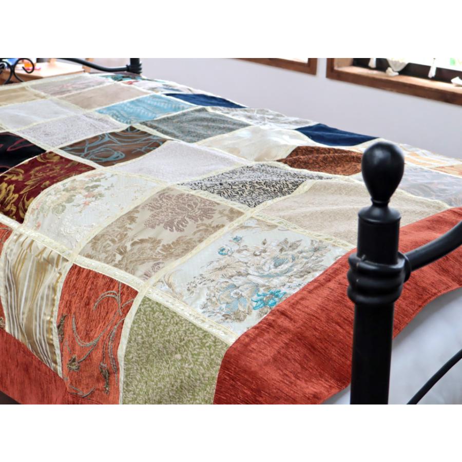 ベッドカバー ベッドスプレッド シングルサイズ パッチワーク