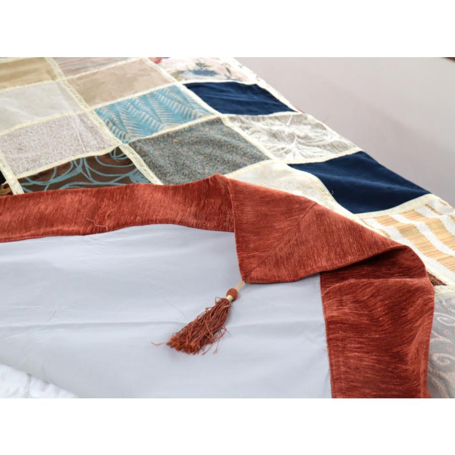 ベッドカバー ベッドスプレッド シングルサイズ パッチワーク