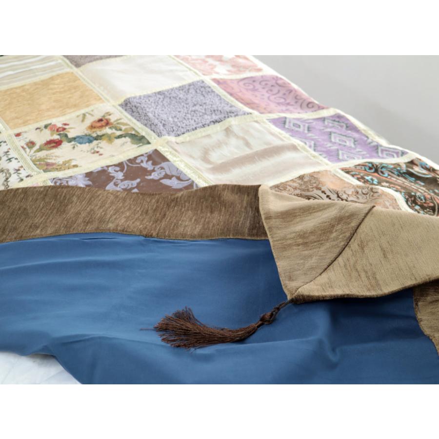 ベッドカバー ベッドスプレッド シングルサイズ パッチワーク シュニール素材 インテリアファブリック トルコ製 | ブランド登録なし | 04