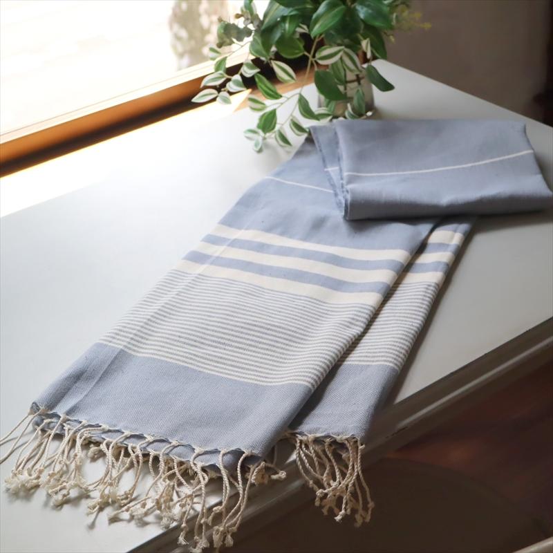 ペシュテマル　ハマムタオル トルコ製 長方形/コットンの大判バスタオルライトグレー |  | 02