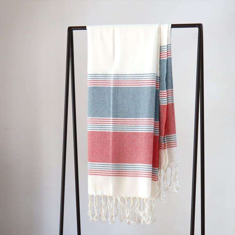 ペシュテマル トルコ製ハマムタオルレッド　 長方形　コットンの大判バスタオル | 