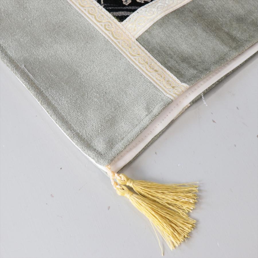 テーブルランナー　モザイクパッチワーク 142x50cmサイズ シュニール素材 |  | 03