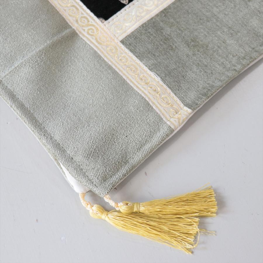 テーブルランナー　モザイクパッチワーク 142x50cmサイズ シュニール素材 |  | 03