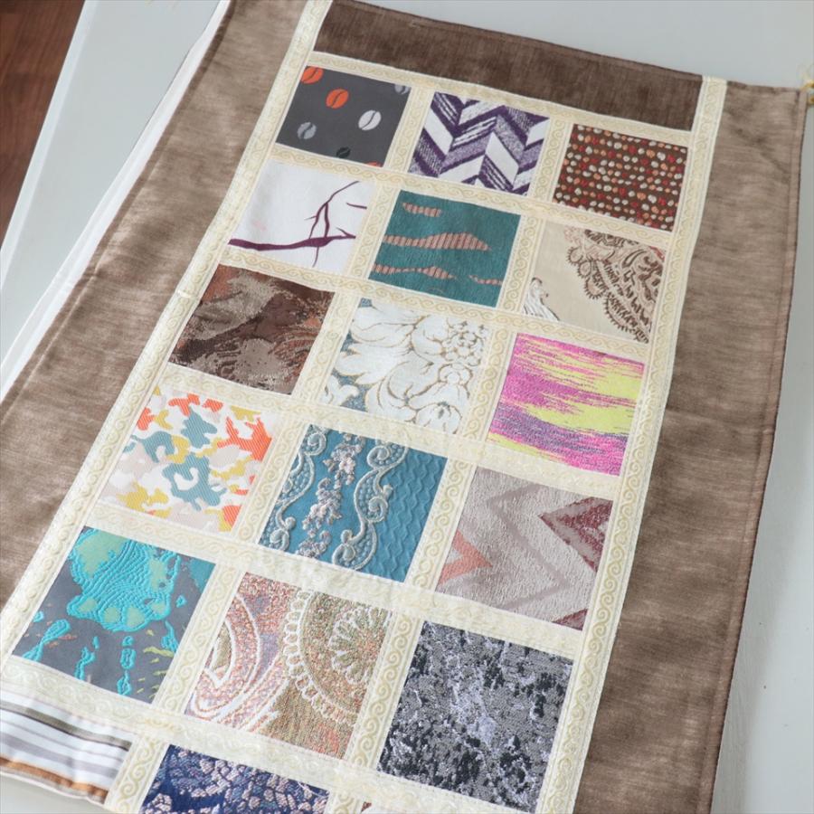 テーブルランナー　モザイクパッチワーク 142x50cmサイズ シュニール素材 |  | 02