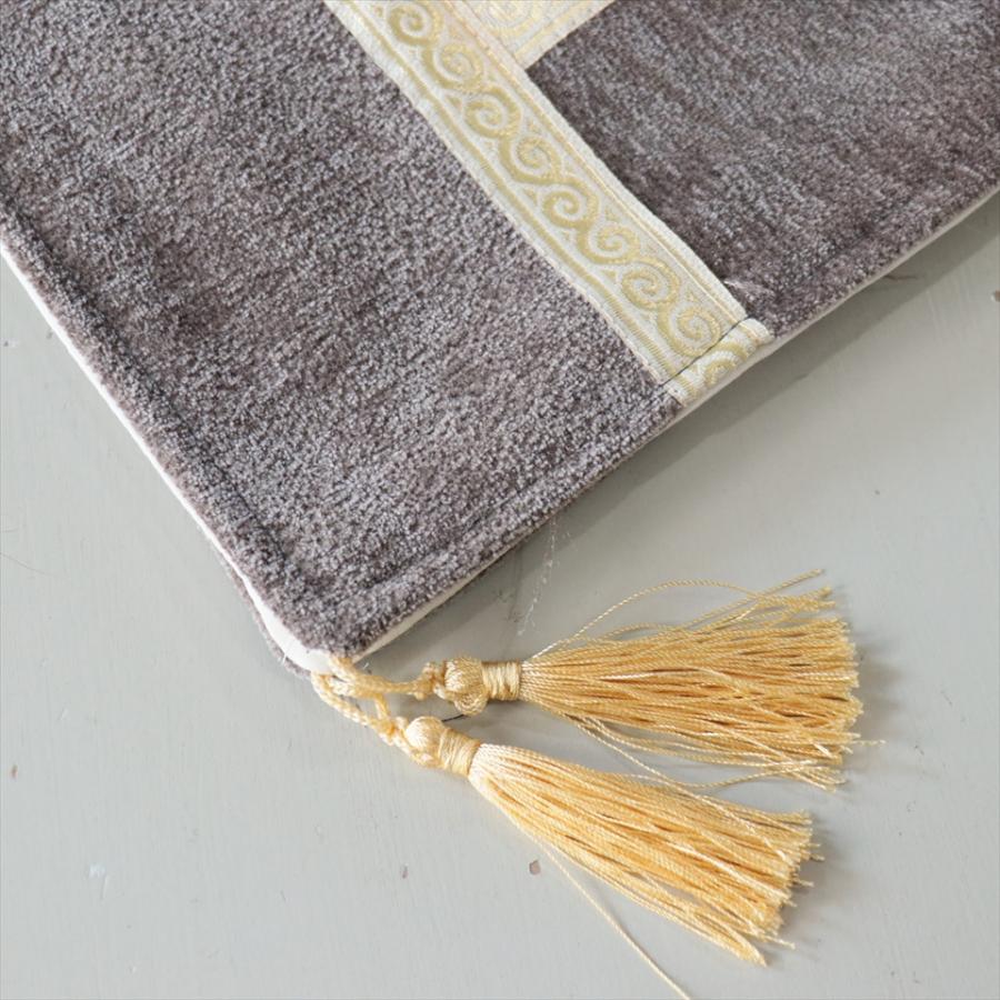 テーブルランナー　モザイクパッチワーク 142x50cmサイズ シュニール素材 |  | 03