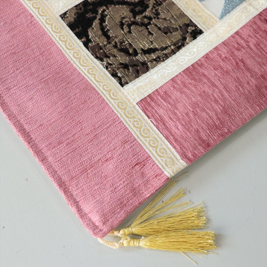 テーブルランナー　モザイクパッチワーク 142x50cmサイズ シュニール素材 |  | 03