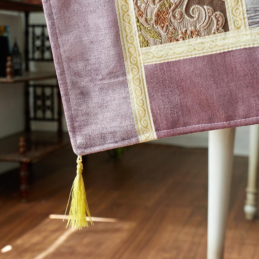 テーブルランナー　モザイクパッチワーク 200x50cmサイズ シュニール素材 |  | 05