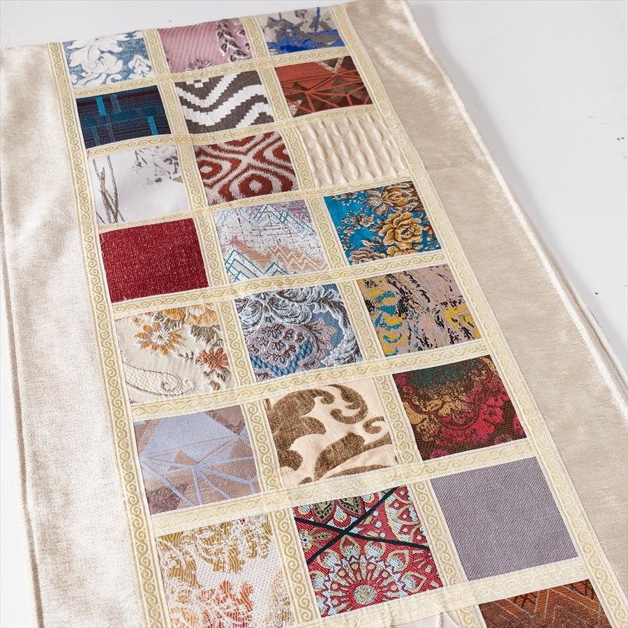 テーブルランナー　モザイクパッチワーク 200x50cmサイズ シュニール素材 |  | 03